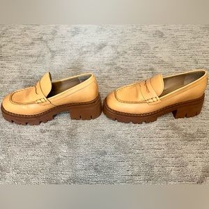 Free People Lyra Lug Sole Loafers Saffron